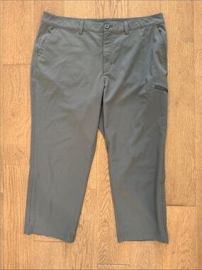 Eddie Bauer Ripstop Crop Pants Women's 14 Gray Hiking Outdoors Stretch Travel